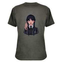 Камуфляжная футболка Wednesday and It - PrintSalon