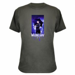 Камуфляжная футболка Wednesday Text Logo - PrintSalon