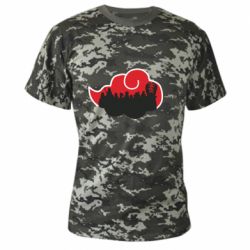 Камуфляжная футболка Akatsuki Members Red Cloud - PrintSalon