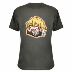 Камуфляжная футболка Angry Zenitsu Agatsuma-PrintSalon Камуфляжная футболка Angry Zenitsu Agatsuma