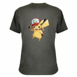 Камуфляжная футболка Ash's hat Pikachu - PrintSalon