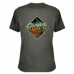 Камуфляжная футболка Camping and forest - PrintSalon