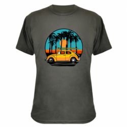 Камуфляжная футболка Car and sunset - PrintSalon