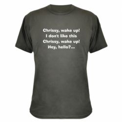 Камуфляжная футболка Chrissy, wake up - PrintSalon