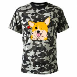 Камуфляжна футболка Cute Corgi Puppy