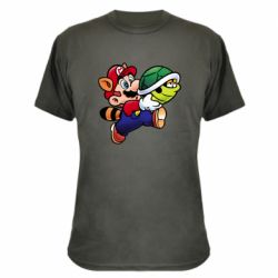 Камуфляжная футболка Cute Mario with turtle - PrintSalon