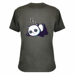 Камуфляжная футболка Cute panda sleeping - PrintSalon