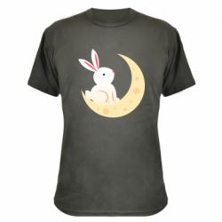 Камуфляжная футболка Cute rabbit on the moon - PrintSalon