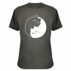 Камуфляжная футболка Cute yin yang cats - PrintSalon