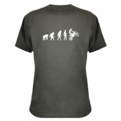 Камуфляжная футболка Эволюция мотоциклиста - PrintSalon