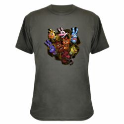 Камуфляжна футболка Five Nights At Freddy's monsters-PrintSalon Камуфляжна футболка Five Nights At Freddy's monsters
