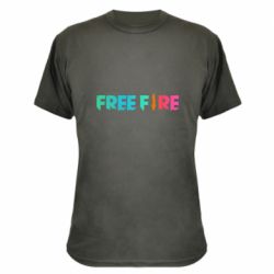 Камуфляжна футболка Free fire gradient logo