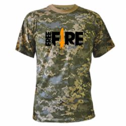 Камуфляжна футболка Free Fire vertical logo - PrintSalon