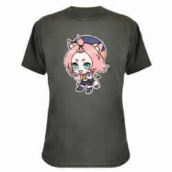 Камуфляжная футболка Genshin Impact chibi Diona - PrintSalon