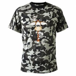 Камуфляжная футболка Giraffe Owl and Mouse - PrintSalon