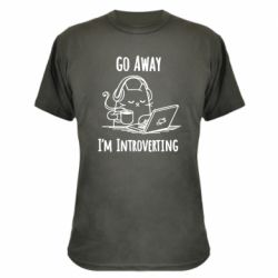 Камуфляжная футболка Go away i'm introverting - PrintSalon