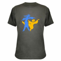 Камуфляжная футболка Гопак. Девушка и парень - PrintSalon