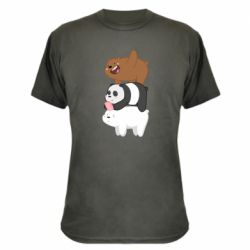 Камуфляжная футболка Гризли Панда и Белый - PrintSalon