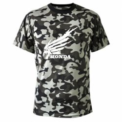 Камуфляжная футболка Honda skull - PrintSalon