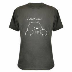 Камуфляжная футболка I don't care white - PrintSalon