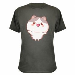 Камуфляжная футболка Котик обнимает тебя - PrintSalon