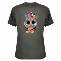 Камуфляжная футболка Little owl with feathers - PrintSalon