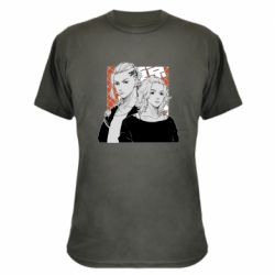 Камуфляжная футболка Manjiro And Draken-PrintSalon Камуфляжная футболка Manjiro And Draken