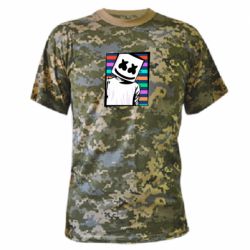 Камуфляжная футболка Marshmello Colorful Portrait - PrintSalon