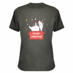 Камуфляжная футболка Meowy Christmas ( present box ) - PrintSalon