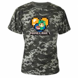 Камуфляжна футболка Minecraft Girl - PrintSalon