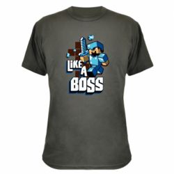 Камуфляжная футболка Minecraft Like a Boss - PrintSalon