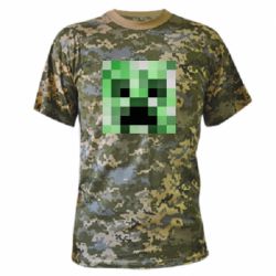 Камуфляжная футболка Minecraft minimalist Creeper - PrintSalon