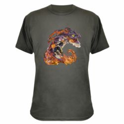 Камуфляжная футболка Natsu with a dragon - PrintSalon