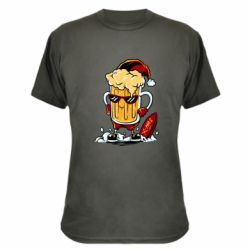 Камуфляжная футболка New Year's beer - PrintSalon