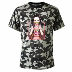 Камуфляжная футболка Nezuko-PrintSalon Камуфляжная футболка Nezuko
