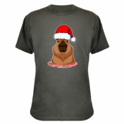 Камуфляжная футболка Новогодняя капибара - PrintSalon