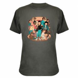 Камуфляжная футболка Очень странные дела арт - PrintSalon