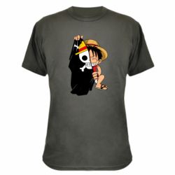 Камуфляжная футболка One piece chibi Luffy - PrintSalon