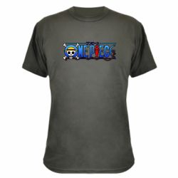 Камуфляжная футболка One Piece Logo Skull - PrintSalon