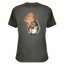 Камуфляжная футболка Осенний ежик - PrintSalon