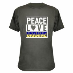 Камуфляжная футболка PEACE LOVE UKRAINE - PrintSalon