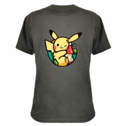 Камуфляжная футболка Pikachu with ketchup - PrintSalon