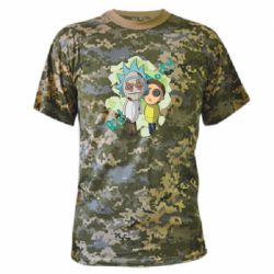 Камуфляжная футболка Rick and Morty voodoo doll - PrintSalon