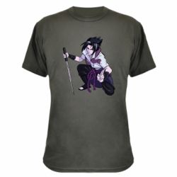 Камуфляжная футболка Sasuke with katana - PrintSalon