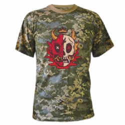 Камуфляжная футболка Skull face - PrintSalon