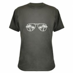 Камуфляжная футболка Sunglasses And Palm Trees - PrintSalon