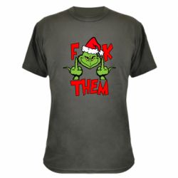 Камуфляжная футболка The grinch f*ck them - PrintSalon