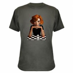 Камуфляжная футболка The Queen's Gambit art - PrintSalon