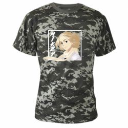 Камуфляжная футболка Tokyo Revengers Mikey-PrintSalon Камуфляжная футболка Tokyo Revengers Mikey