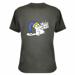 Камуфляжная футболка Украинский кот саймона с подарком - PrintSalon